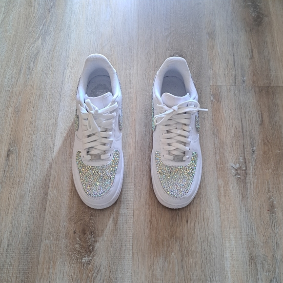 Air Force 1 '07 White Bling Men’s Size 10 - Picture 5 of 14